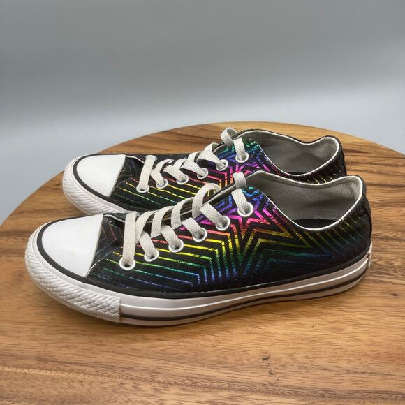 Converse Chuck Taylor All Star Ox Shoes Womens 7 All Of The Stars Black Sneakers - Picture 3 of 8